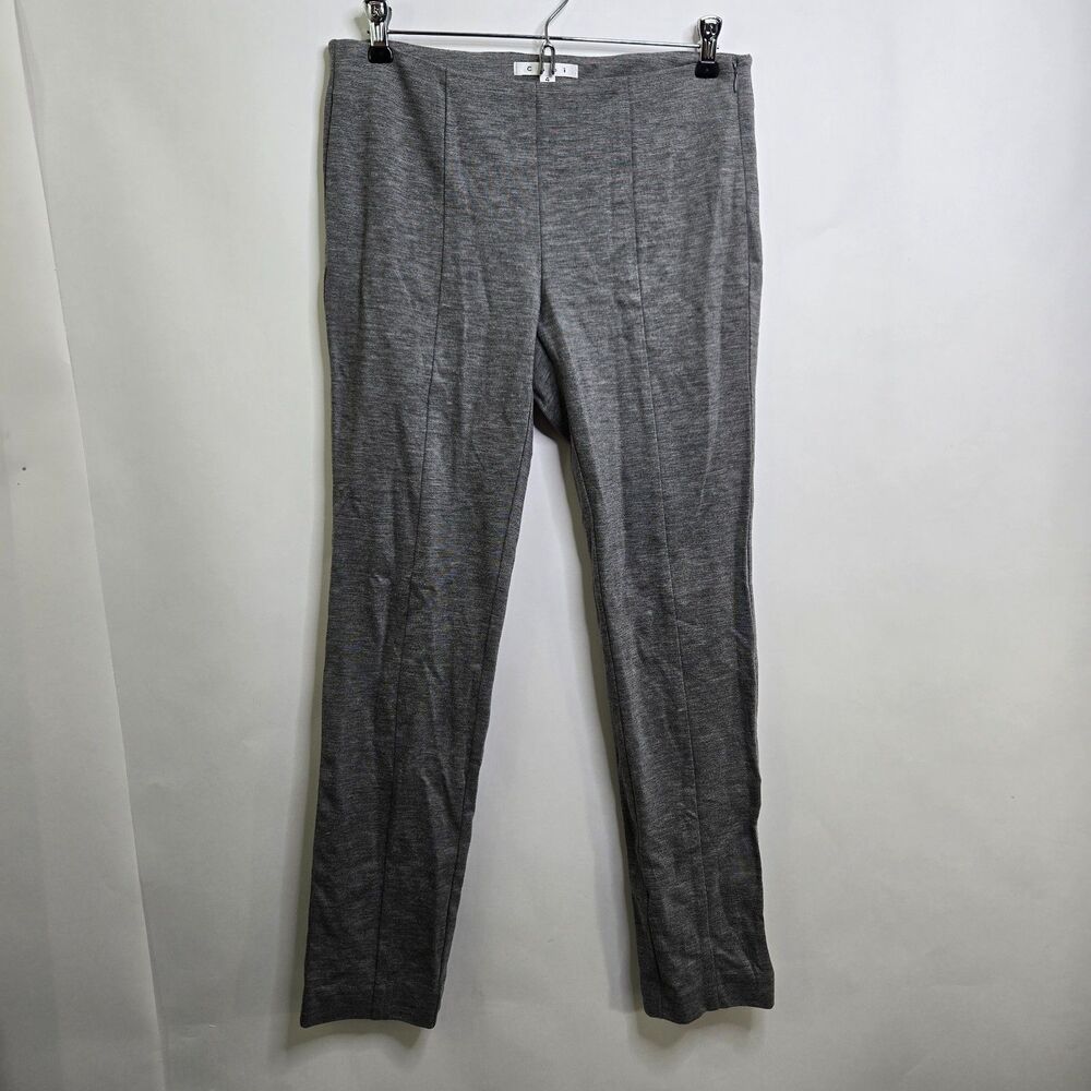 Cabi 4 Newport Pants 814 Gray Ponte Knit Work Career Slim Fit Leg Stretch
